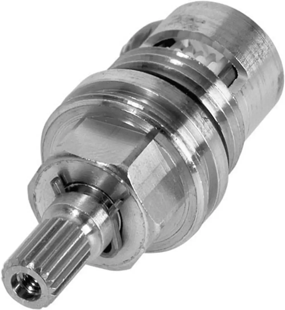 Ideal Standard Produkt, metallisches Keramikoberteil, zylindrische Form mit gewendeltem Anschluss und Rinnenform auf der Oberfläche. Geeignet für Rohrleitungen.